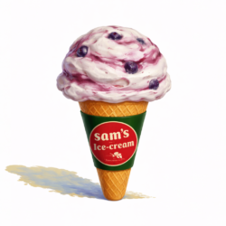 SAMS FROZEN YOGURT BLUEBERRY