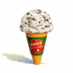 SAMS GELATO SNOW CHOCO CHIPS CONE