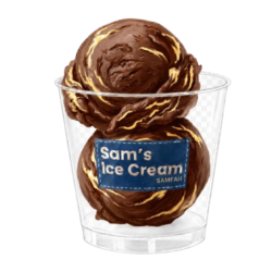SAMS GELATO BANANA CHOCO