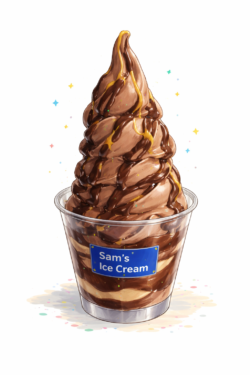 SAMS ICE-CREAM SUNDAE CUP CLASSIC/CHOCO MONSTER